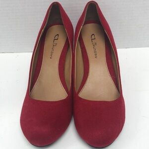 Red wedge shoes by CL Chinese Laundry